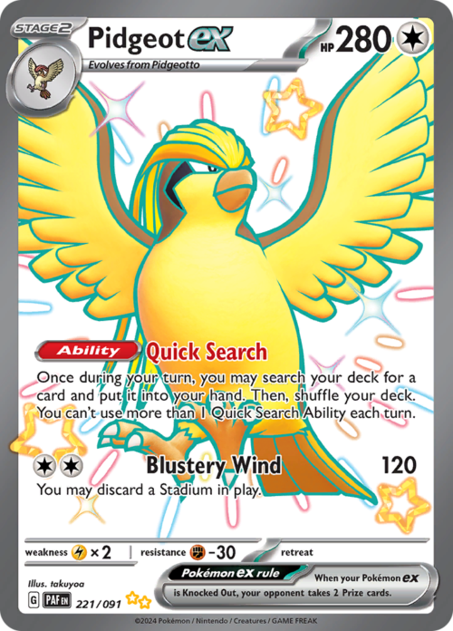 Pidgeot ex - Paldean Fates
